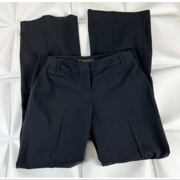 BCBG Maxazria Womens Sz S Black Straight Flared Leg Pants Work Career - Picture 3 of 9